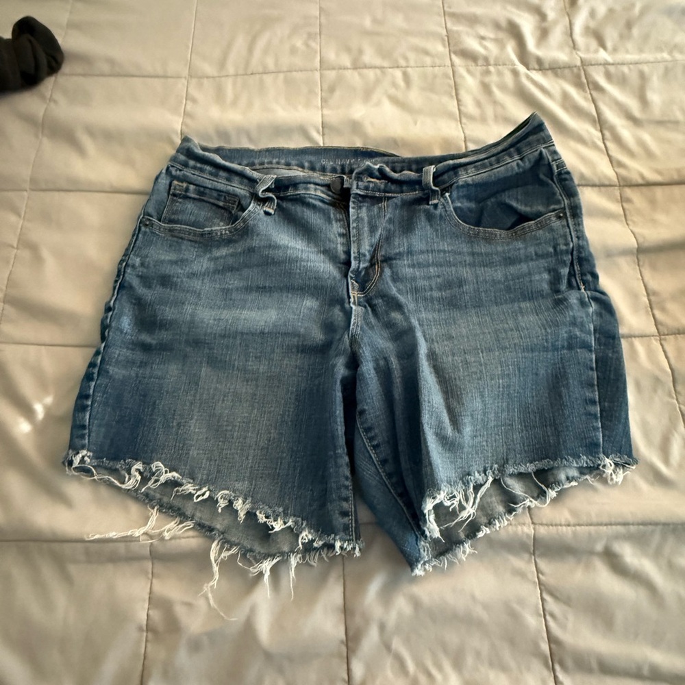 Old Navy Blue Jean Shorts with Frayed Hem